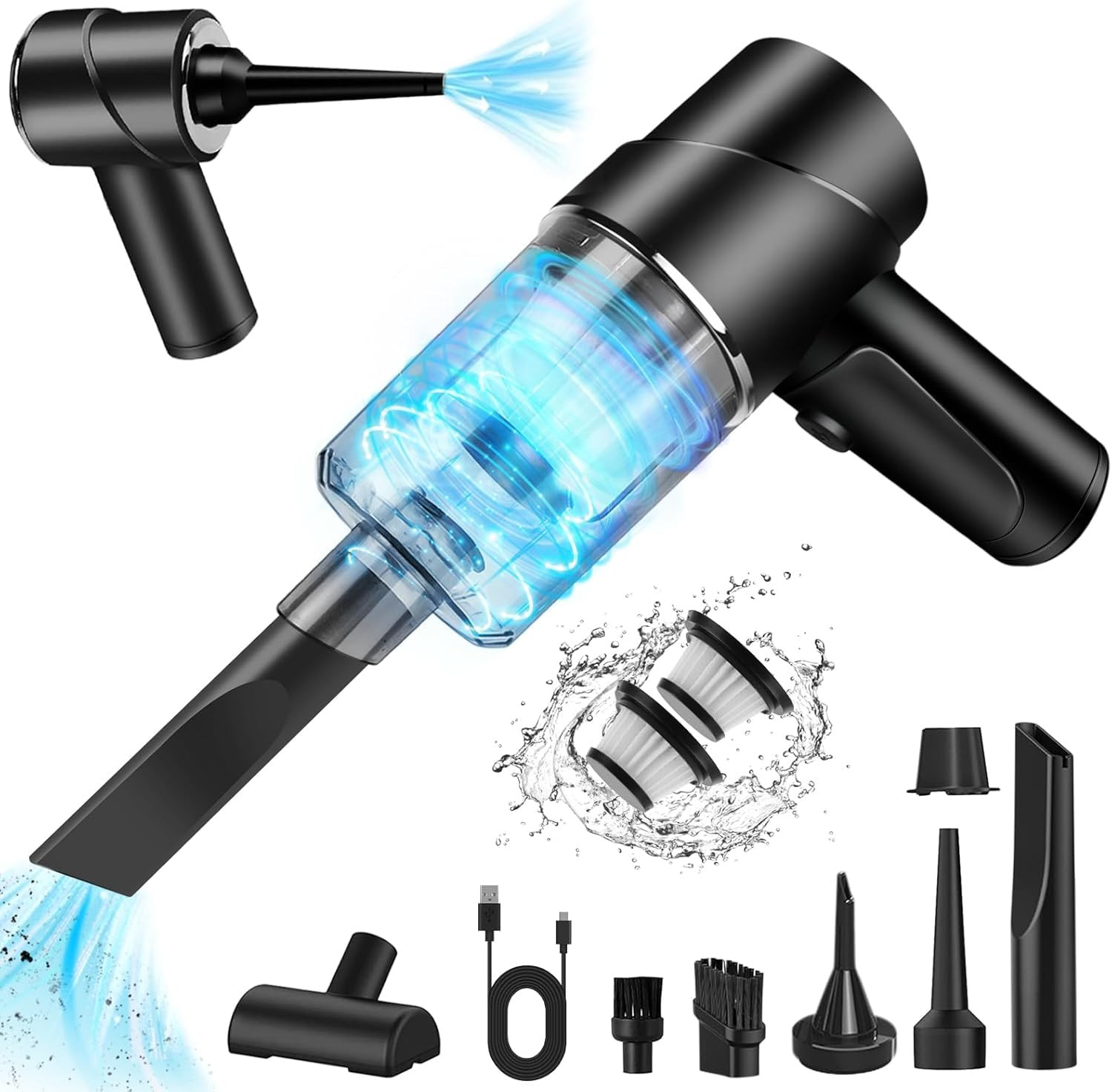 Handheld Vacuum Cordless Cleaner, Car Vacuum Portable Cordless, 12000PA Hand ...