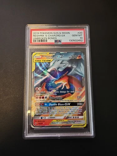 Unbroken Bonds Charizard GX PSA 10