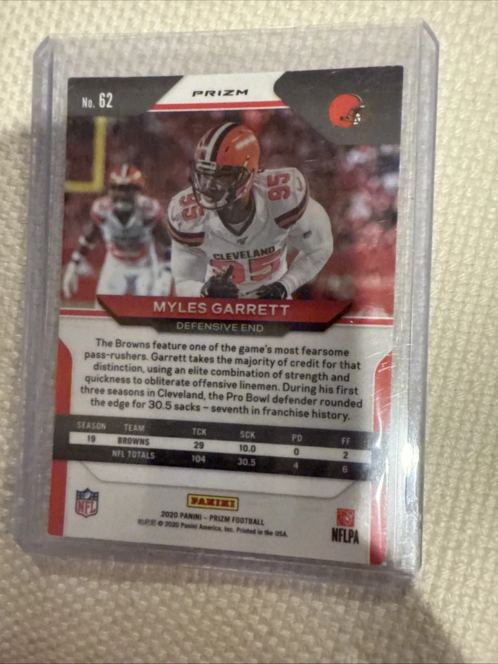 2020 Prizm Miles Garrett CHECKERBOARD INSERT Rare + Mint Condition Ungraded - Image 2 of 2