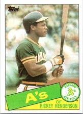 1985 Topps Rickey Henderson #115