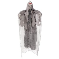 Halloween Skelett Geist Animiert LED Augen Deko Sensenmann 1,7M Schreien Party