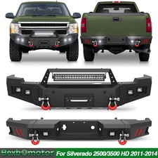 Steel Front Or Rear Bumper For 2011-2014 Chevy Silverado 25003500 Hd Wlights