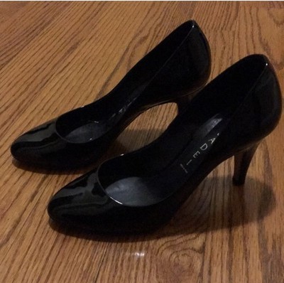 Casadei Black Patent leather Shoe pump heel sz 6
