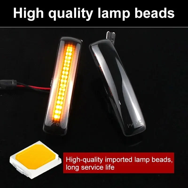 2x Luz de señalización lateral LED ámbar negro para Land Rover LR2 LR3 LR4 L320 Foto 2 de 4