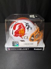 Riddell Tampa Bay Buccaneers Dual Signed Mini Helmet BAS Witnessed