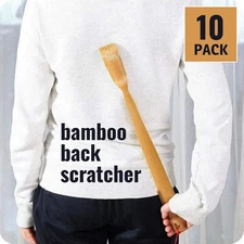 10 PK 18" Wood Back Scratcher 100% Natural Bamboo Long Reach for Itching Relief