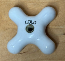Antique Porcelain sink Handle White cross Cold faucet bathroom kitchen