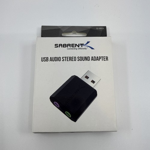 SABRENT USB External Stereo Sound Adapter for Windows & Mac Plug and Play - 第 1/6 張圖片