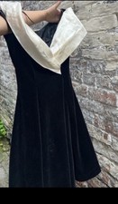 New!Dorothy Perkin Vtg Velvet Silk Off Shoulder Audrey Flare Occasion Dress UK10