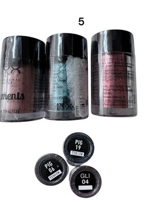 NYX Pigment Trio Shade Names in pictures Discontnd Unopened For Craft/Display