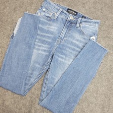 Lucky Brand Jeans Womens 0/25 Light Wash Bridgette Skinny Raw Hem Stretch Y2K