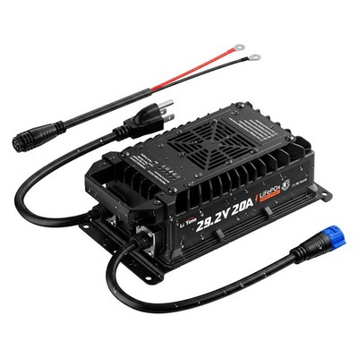 LiTime 29.2V 20A AC-DC Waterproof Charger for 24V(25.6V) Lithium LiFePO4 Battery