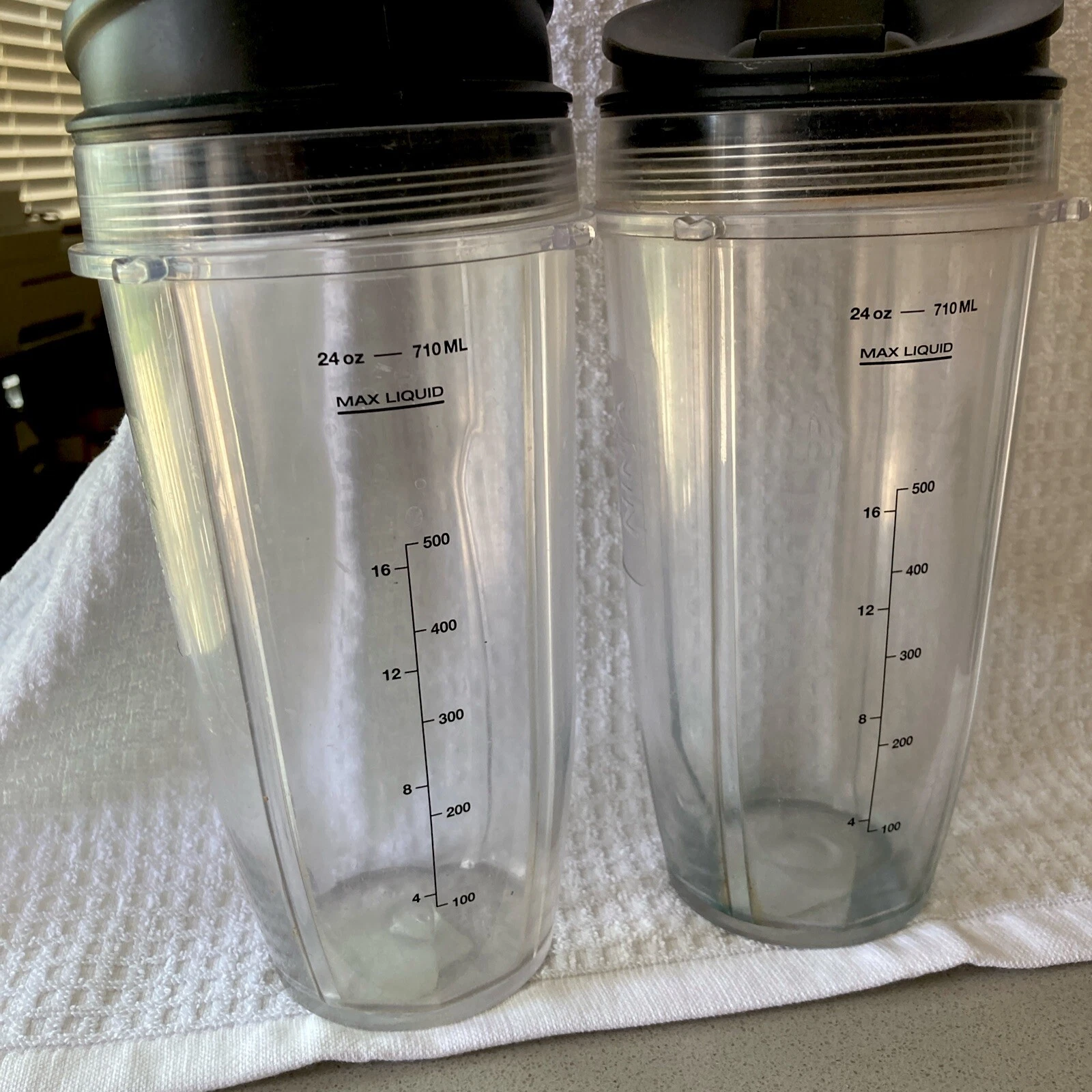 Nutri Ninja Pro Auto IQ Blender - PARTS ONLY - 24oz 700ml Cup w/ lid x 2