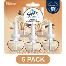 Glade PlugIns Refills 5ct – Vanilla Caramel Twist Scented Oil | Air Freshener