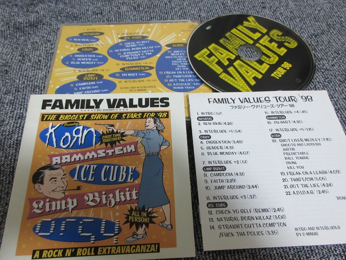 KORN, RAMMSTEIN , LIMP BIZKIT / family values tour '98 / JAPAN LTD