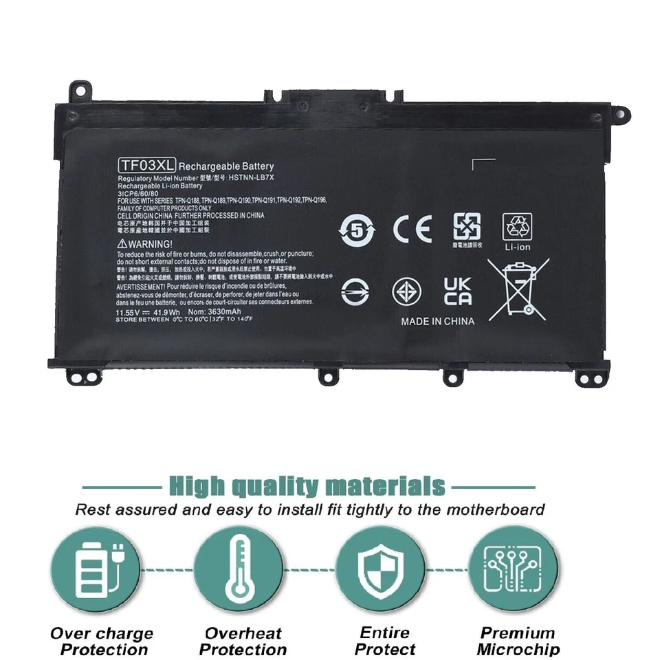 TF03XL Battery For HP Pavilion 15-CC 15-CD 14-CD 14M-CD HSTNN-LB7X 920070-855 - Image 4 of 4