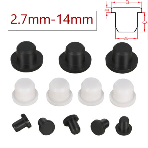 2.7-14mm Round Silicone Rubber Seal Hole Plugs Blanking End Caps Seal Bung Round - Picture 1 of 12