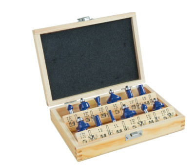 LUX-TOOLS Oberfräser-Set 12-teilig | Präzisionsfräsungen dank Profi-Qualität | Z