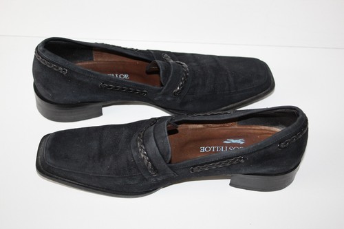 PAUL COSTELLOE MEN'S BLACK SUEDE SLIP ON LOAFERS SHOES (SIZE 37) - Picture 2 of 6