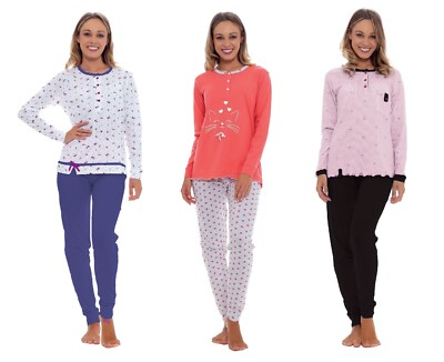 Pigiama lungo DONNA 100% cotone estivo MARISTELLA primaverile