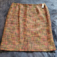 Vtg Talbots Womens Skirt Size 16 Y2K Tweed Wool Blend Preppy Academia 16417x