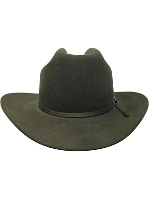 Light Sage Felt Cowboy Hat with Buckle Trim Bailey 4X Sage Fur Felt Cowboy Hat – Willow Lane Hat Co main image 4
