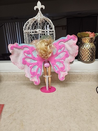 Barbie Flower 'n Flutter Fairy Doll with Butterfly Wings 2011 Mattel Hair IEC - Picture 7 of 15