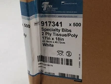 Case Of 500 Tidi 917341 White 2-Ply Choice Specialty Bibs 17" X 18"