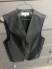 After Six Mens Vest Black Geometric Wedding Size S EUC