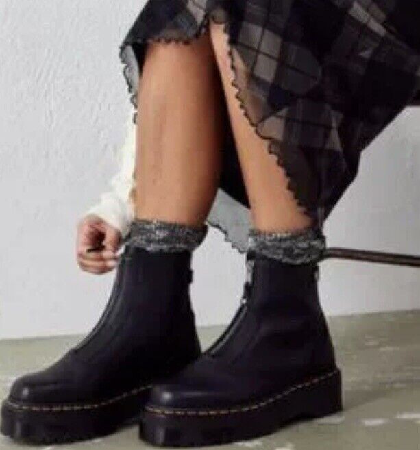Dr Martens JETTA ZIPPED SENDAL LEATHER PLATFORM BOOTS NWOT Dr Martens JETTA ZIPPED SENDAL LEATHER PLATFORM BOOTS NWOT