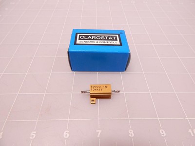 LOT OF 42 CLAROSTAT CMC105K WIREWOUND RESISTORS - THROUGH HOLE 5 KOHMS 10.0W 1 %