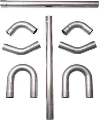 8PCS DIY Stainless Steel Exhaust Pipe Kit,Including Mandrel Bend Pipe (2'')