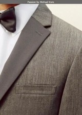 NEW MICHAEL KORS Men's Notch Tuxedo Suit Modern-Fit Medium Grey 2 Button w Pant