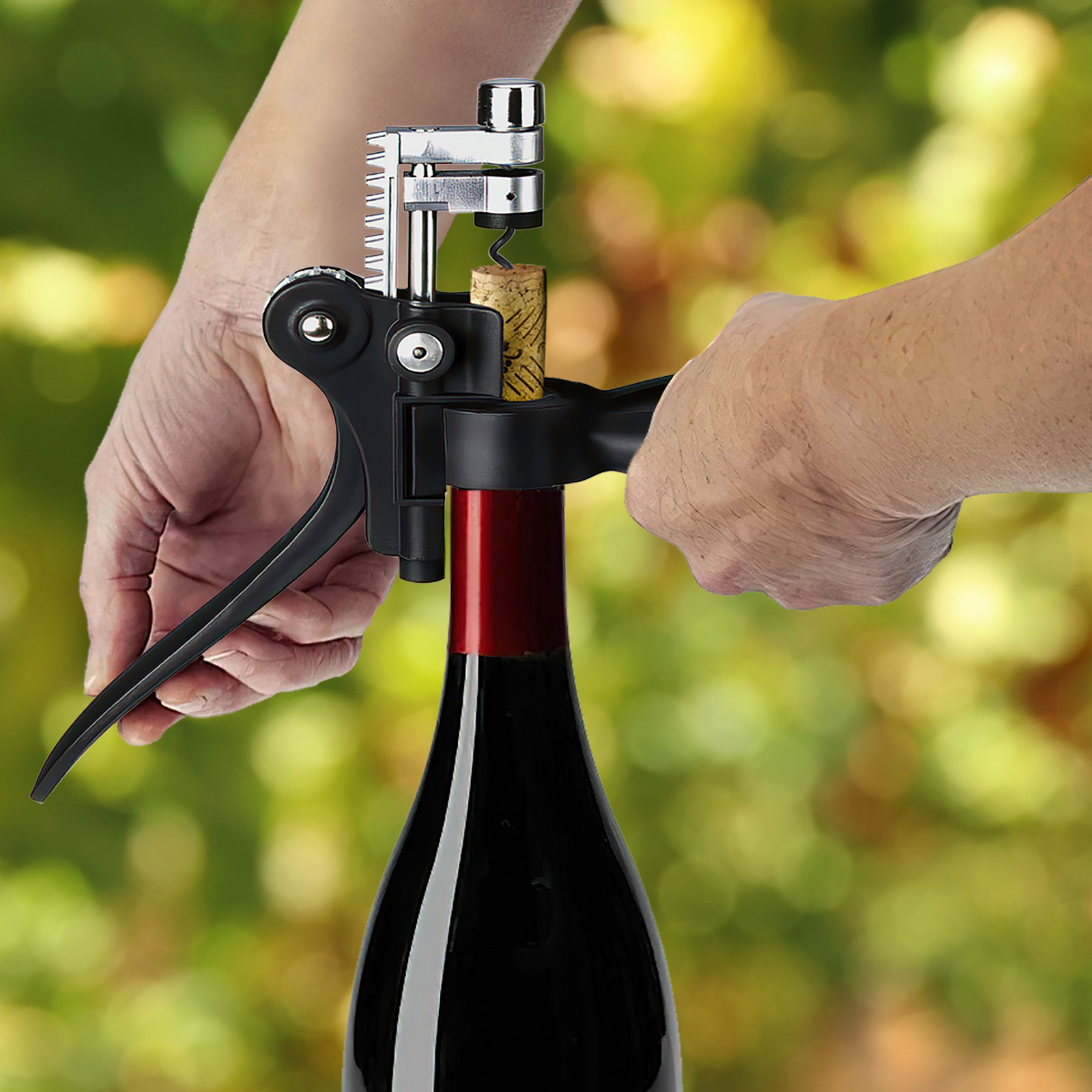 Edelstahl Profi Sommelier Korkenzieher Weinöffner Hebel Flaschenöffner Hebelarm