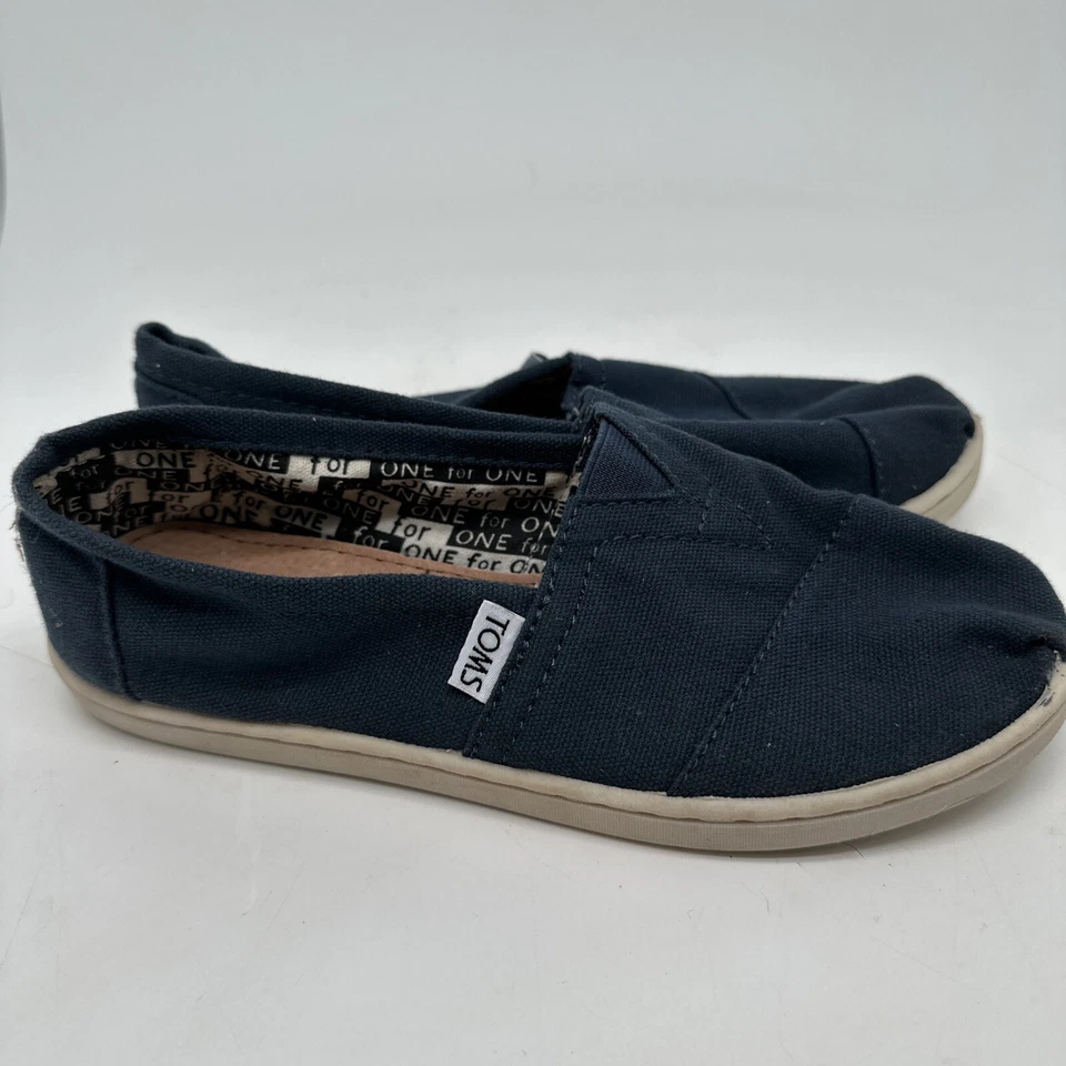 TOMS Niños Lona Clásicos Temporada - Talla 4 Azul Juvenil Foto 4 de 4