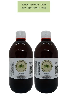 QUALIFIED NATUROPATH Astragalus Herbal Extract - Twin Pack 1050ml (2x525ml) - In Glass Bottles