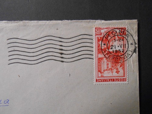 ITALIA ITALY Repubblica 1950 " lavoro" 60 Lire vermiglio lettera x Inghilterra - Picture 2 of 3