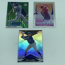 Pete Alonso Lot of 3 2021 Panini Cards Mosaic Green Prizm Overdrive Titanium