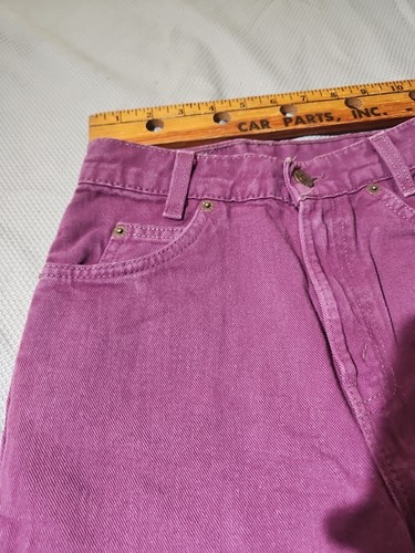 VTG Levis Jeans Youth Boys 12 Slim Orange Tab Taper USA Purple Pant 90s 80s Rare - Picture 3 of 16