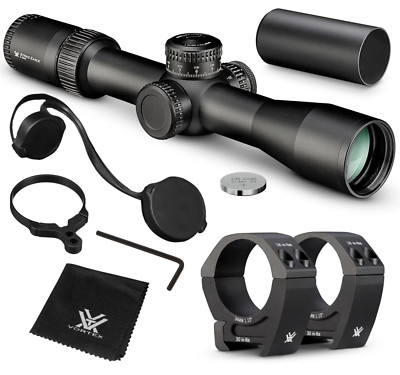 Vortex Optics Strike Eagle 3-18x44 FFP EBR-7C MRAD Riflescope w/ 34 mm Rings Set