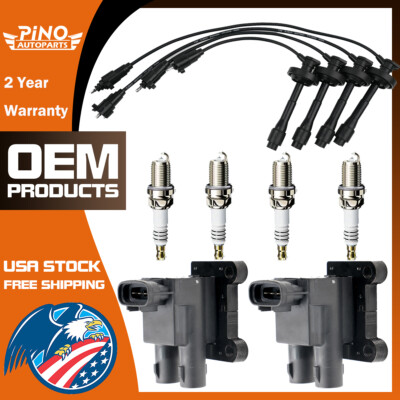Upgrade Ignition Coils+Wire+Spark Plugs for Corolla 1.8L l4 1998-99
