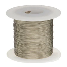 18 AWG Gauge Tinned Copper Wire Buss Wire 100' Length 0.0403" Silver