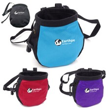 Climbing Chalk Bag w/ Strawstring Zipped Pocket Adjustable Belt Gymnastics US