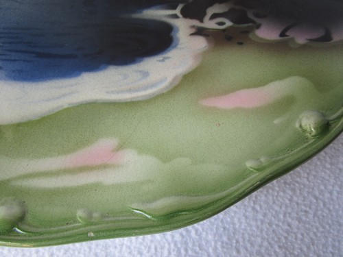 Villeroy&Boch V&B Wallerfangen Keramik Wandteller 32cm Seelandschaft um 1920 RAR - Picture 6 of 10