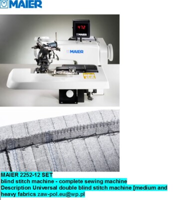 MAIER 2252-12 SET Blindstichmaschine - komplette Nähmaschine !!! JUKI-TEXI-ZOJE