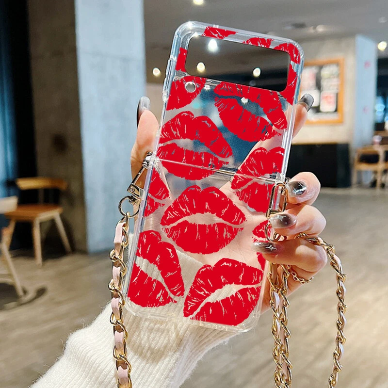 For Samsung Galaxy Z Flip6 Flip5 4 3 Shockproof Hybrid Lanyard Crossbody Cover - Image 3 of 4