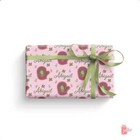 Custom Christmas Wrapping Paper Name Personalized Girly Mittens Cute Gift Wrap