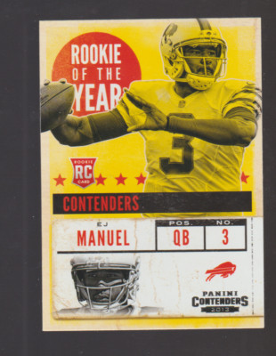 2013 Panini Contenders #4 E.J. Manuel rookie card, Florida State Seminoles