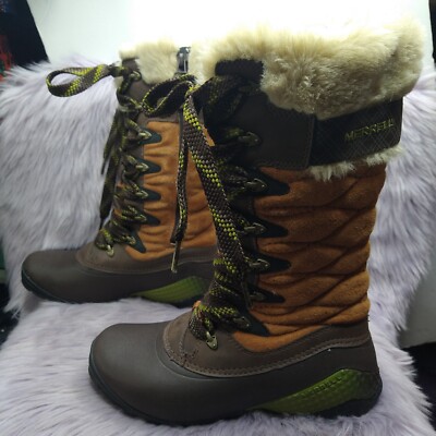 Merrell Winterbelle Peak Waterproof Insulated Tall Winter Boot Women Sz 6 J68108