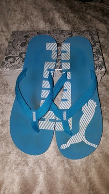 puma blue flip flops